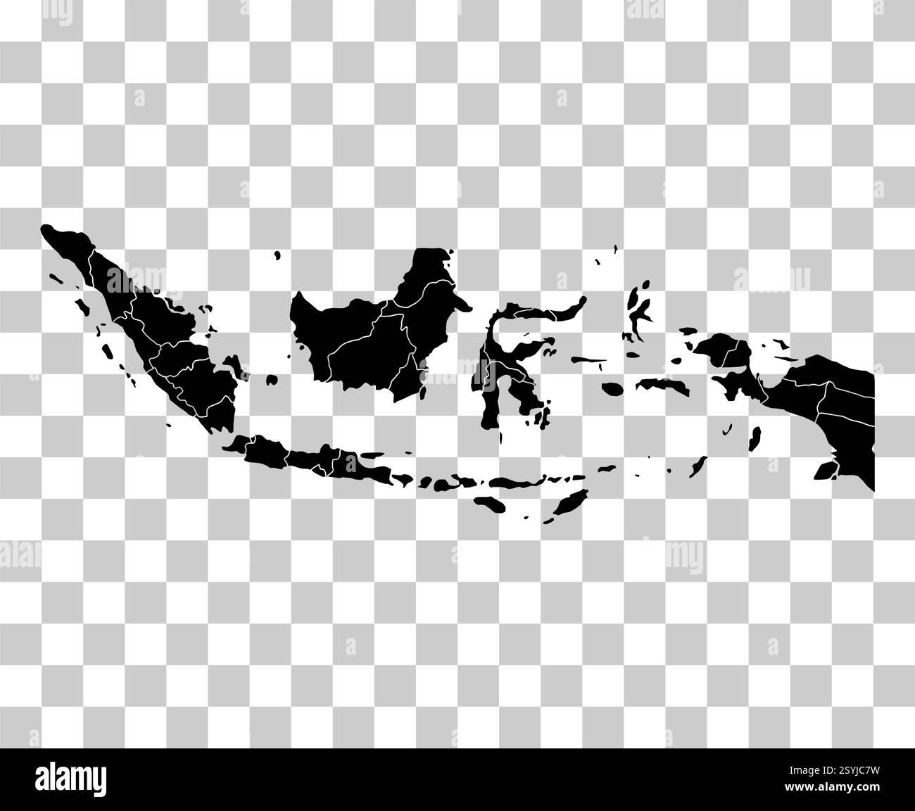 Indonesia forma della mappa dettagliata, simbolo icona del concetto grafico Web piatta illustrazione vettoriale . Illustrazione Vettoriale