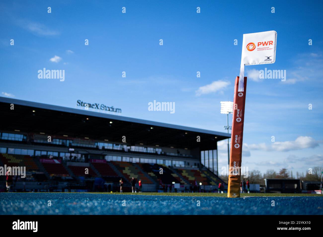 Londra, Regno Unito. 1 marzo 2025. Londra, Inghilterra, 01 marzo 2025: Stadio prima della premiership Womens Rugby semifinale tra Saracens e Harlequins allo Stonex Stadium di Londra, Inghilterra. (Pedro Porru/SPP) credito: SPP Sport Press Photo. /Alamy Live News Foto Stock
