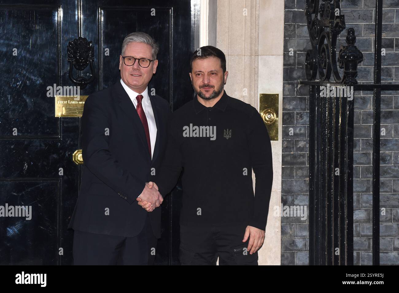 Londra, Regno Unito. 1 marzo 2025. Il presidente dell'Ucraina Volodymyr Zelensky incontra il primo ministro britannico Sir Keir Starmer al No10 Downing Street Credit: MARTIN DALTON/Alamy Live News Foto Stock