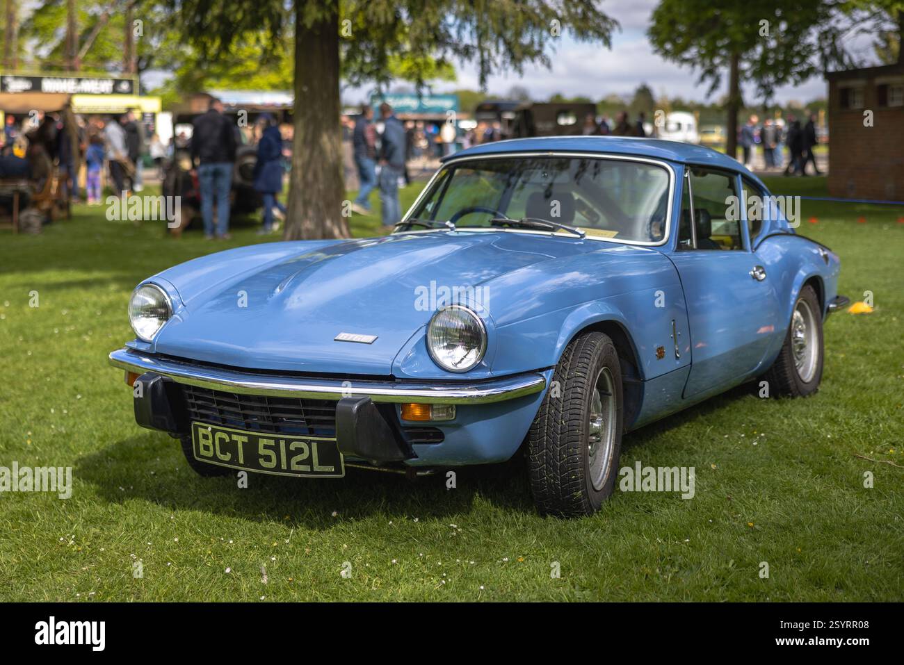 1973 Triumph GT6, in mostra allo Scramble di aprile tenutosi al Bicester Heritage Centre il 21 aprile 2024. Foto Stock