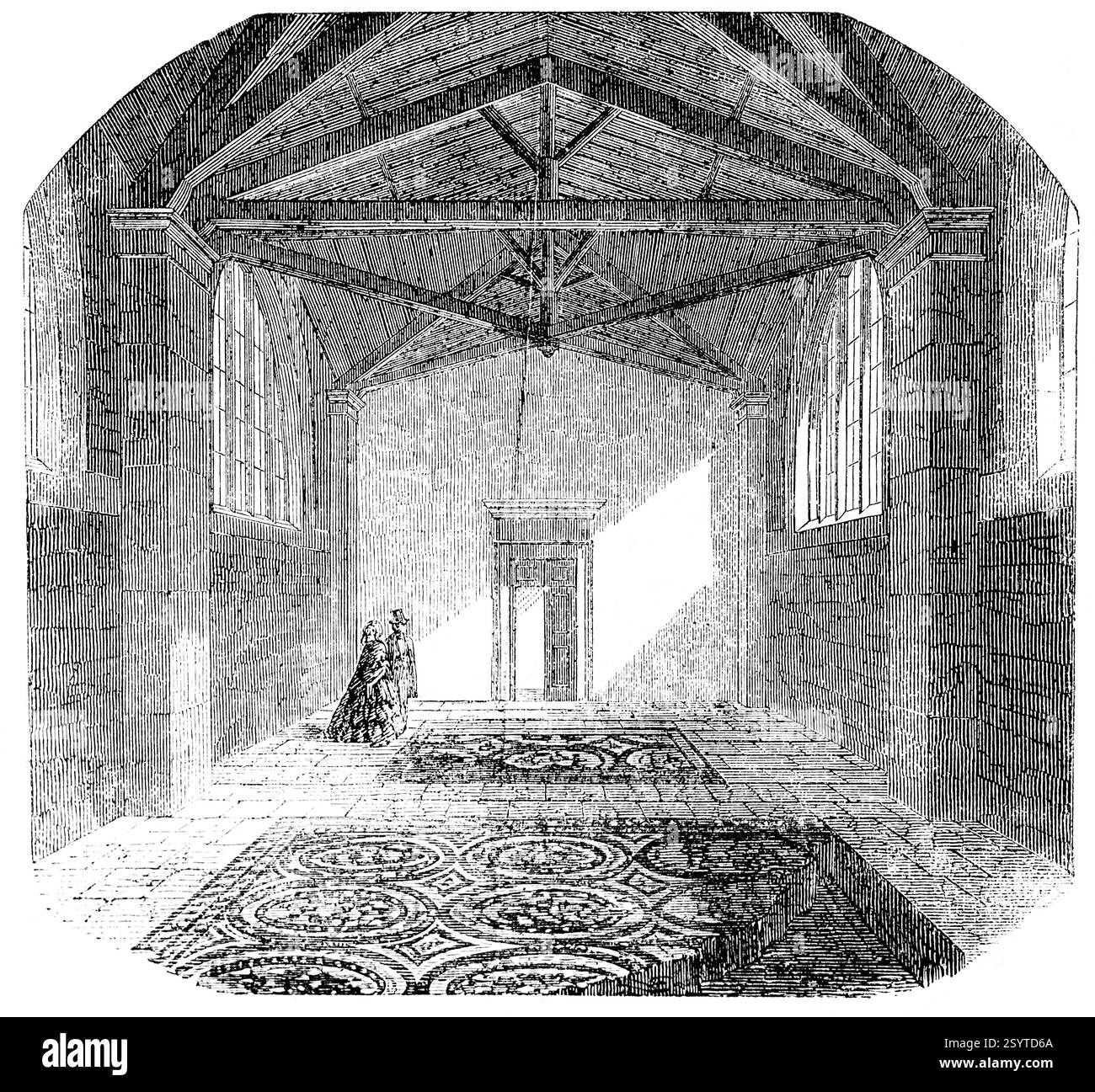 Roman tessalated pavement at Cirencester, London Illustrated News, 2 agosto 1856, vol 29 (814) Foto Stock