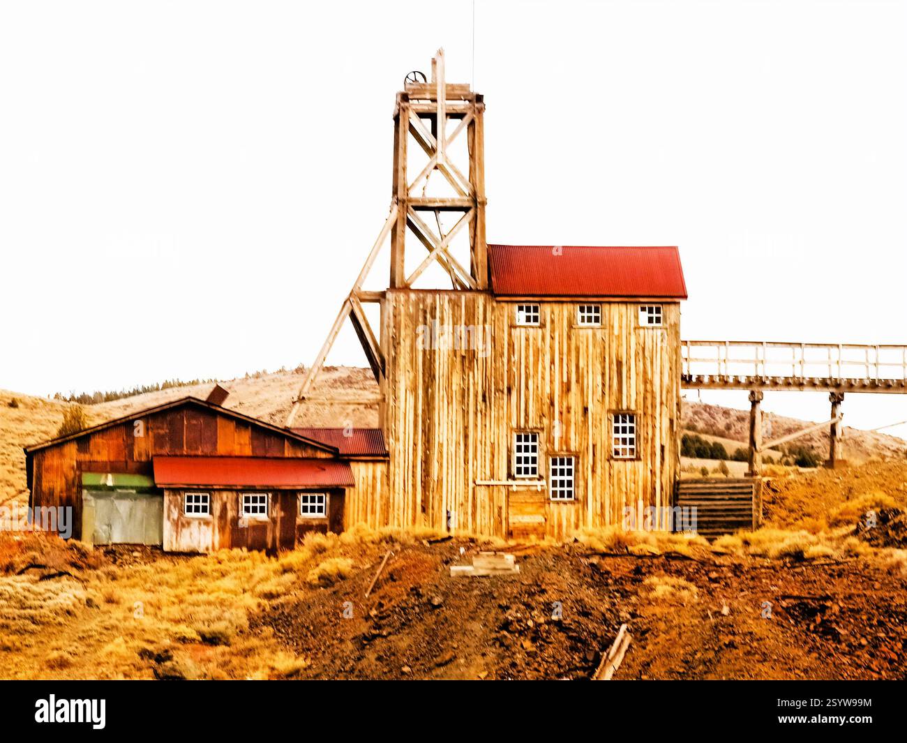 Carissa Mine Headquarters Building, Atlantic City, Wyoming, Foto Stock