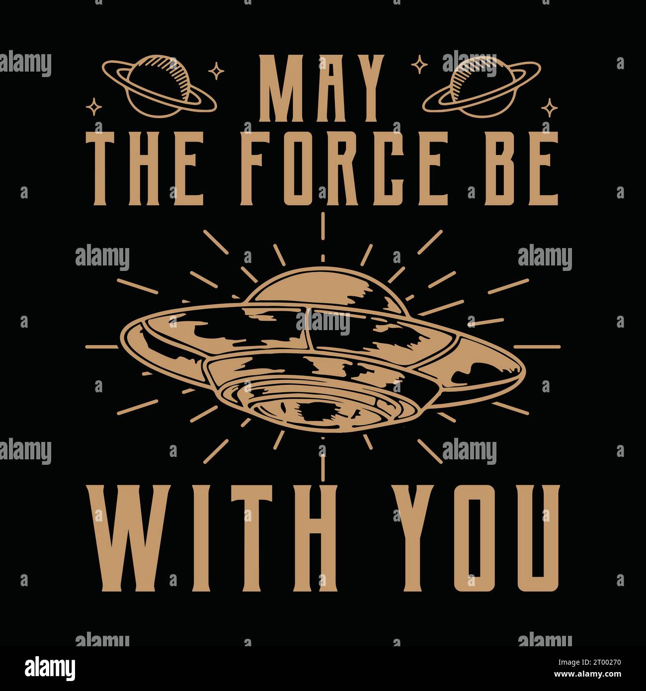 la rappresentazione di una galassia con il design di una maglietta da astronave Illustrazione Vettoriale