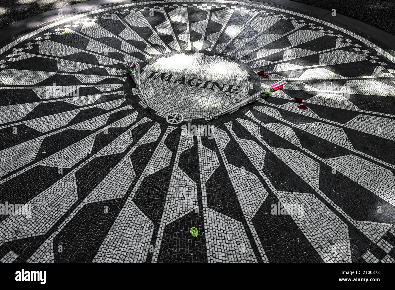 Imagine Mosaic in Strawberry Fields Memorial - Central Park, Manhattan, New York City Foto Stock