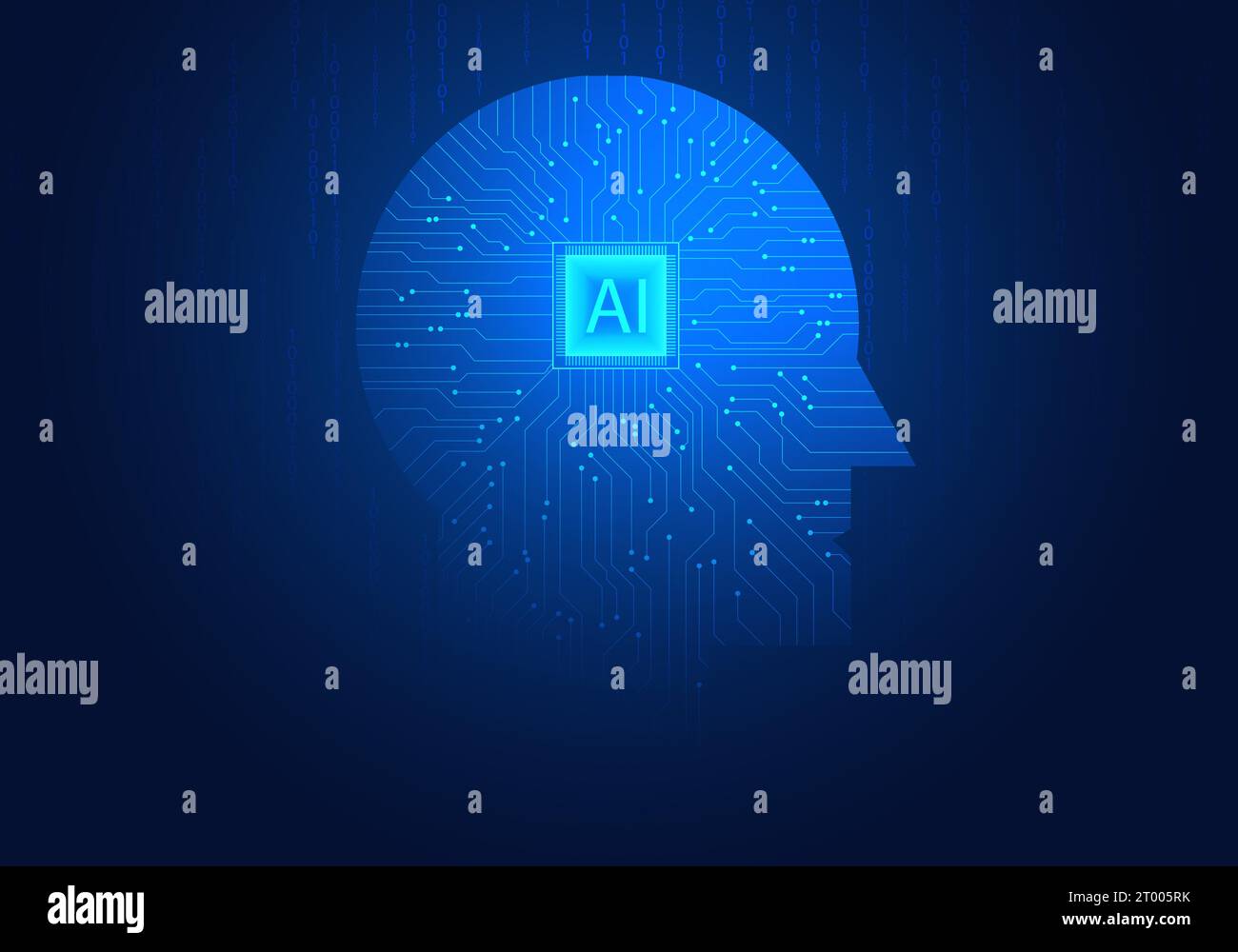 La tecnologia intelligente o l'intelligenza artificiale combinano il lavoro con i robot che gli assistenti imparano a raccogliere dati per aiutare gli esseri umani a svolgere attività con sicurezza A. Illustrazione Vettoriale