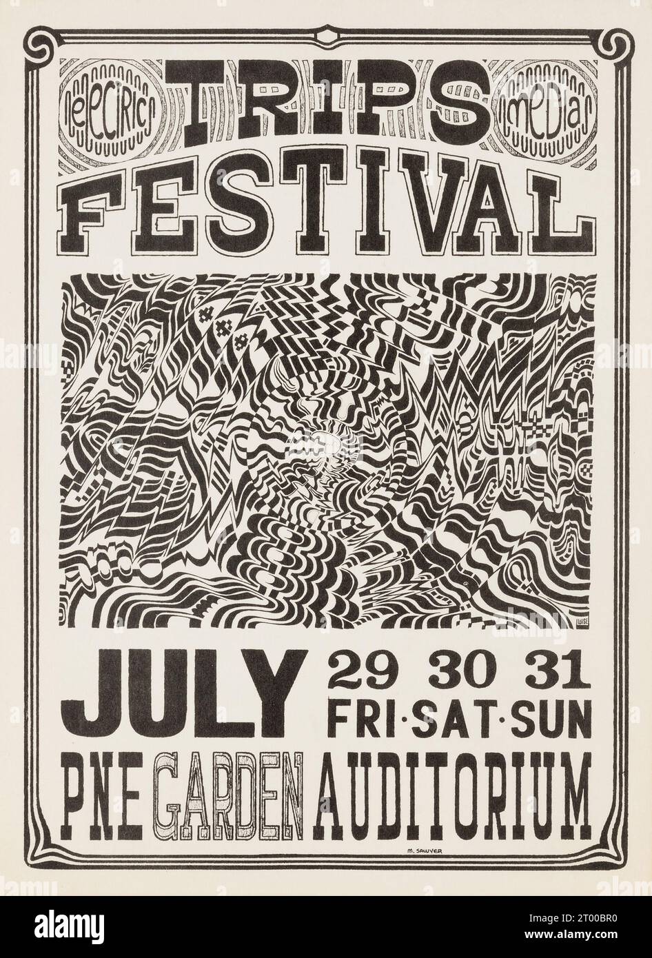 Grateful Dead, Janis Joplin, 29-31 luglio 1966 - Trips Festival Vancouver, PNE Garden Auditorium Foto Stock