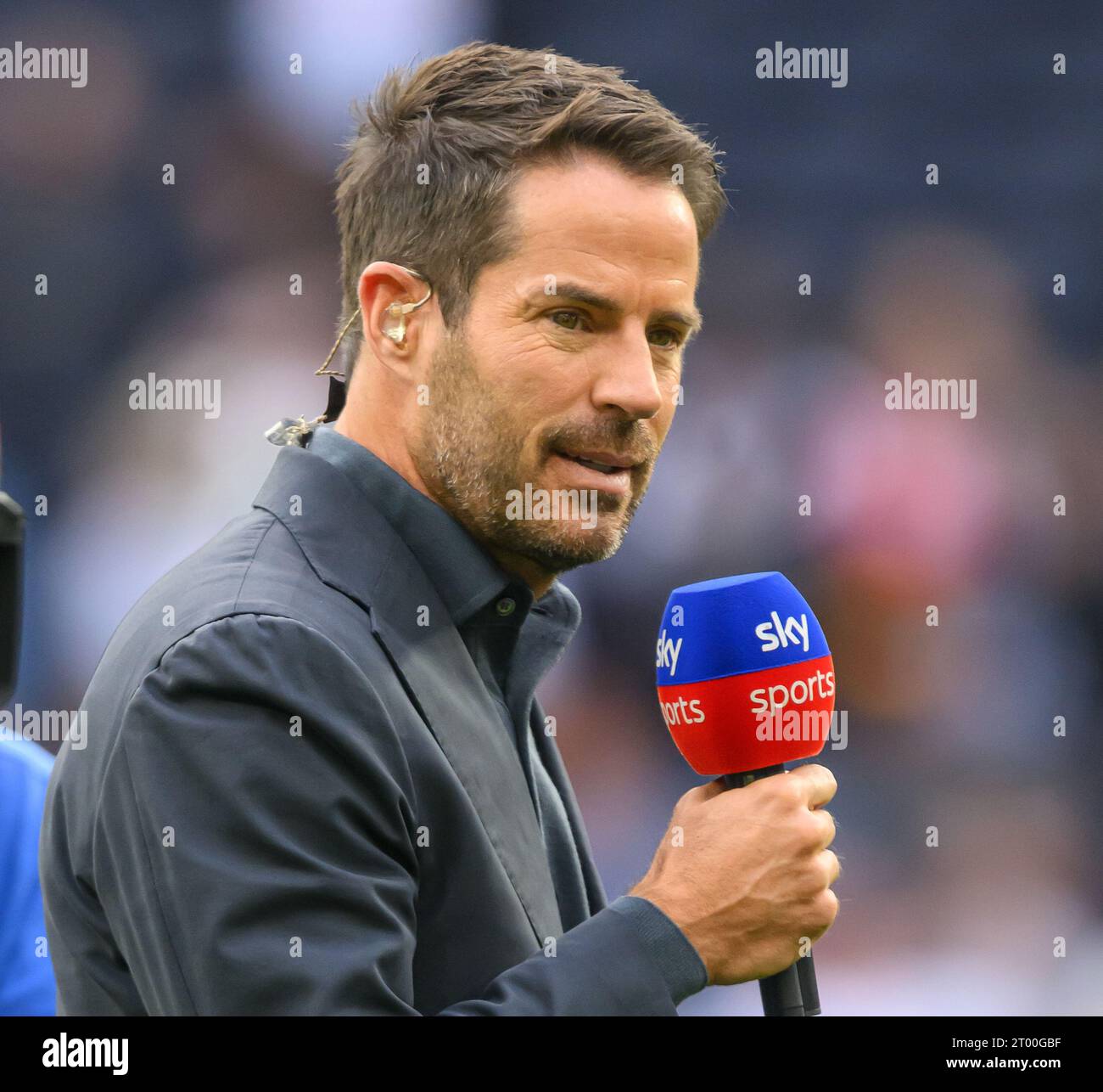 Londra, Regno Unito. 30 settembre 2023. 30 set 2023 - Tottenham Hotspur / Liverpool - Premier League - Tottenham Hotspur Stadium, pundit di calcio di Sky TV Jamie Redknapp foto: Mark Pain/Alamy Live News Foto Stock