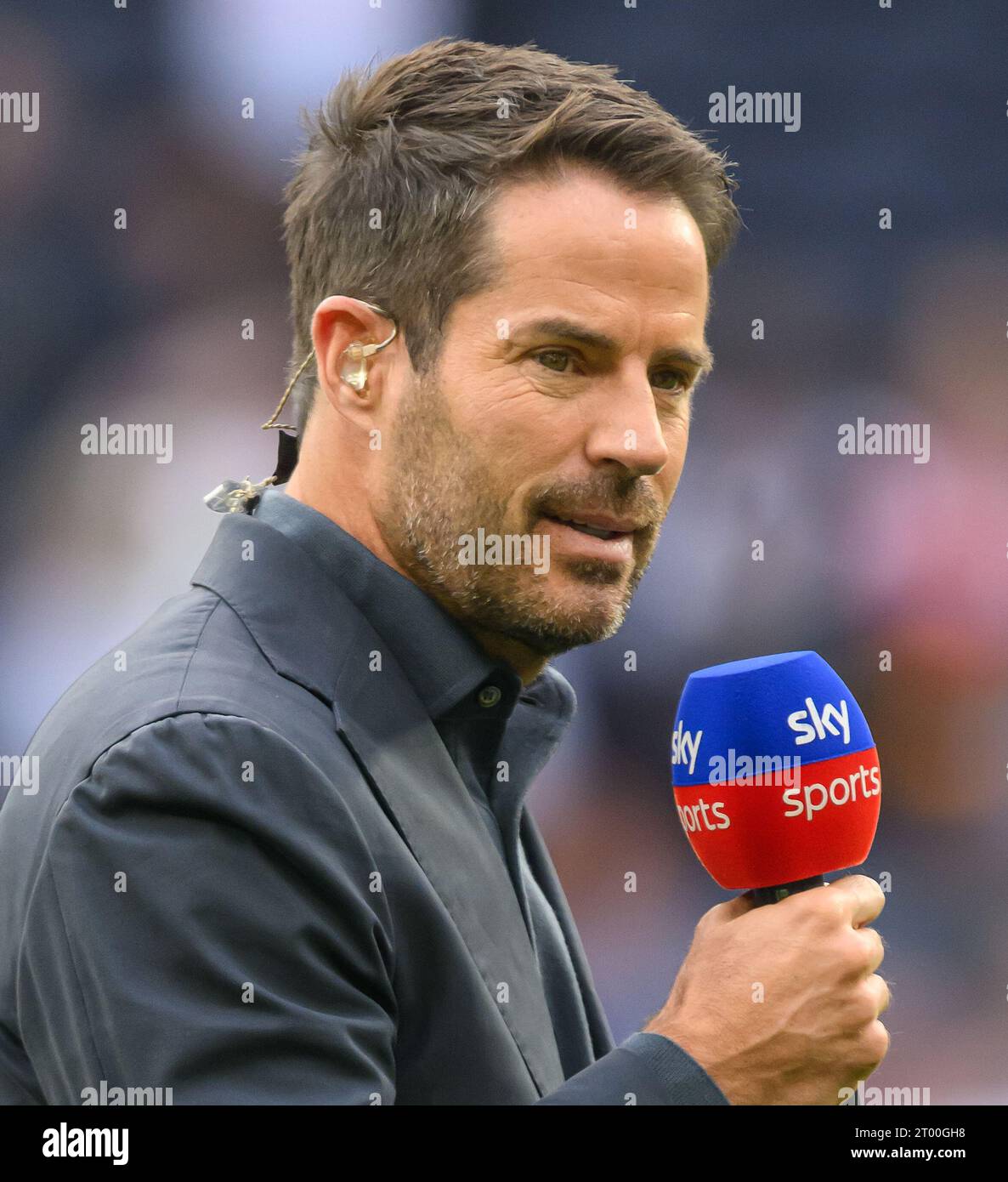 Londra, Regno Unito. 30 settembre 2023. 30 set 2023 - Tottenham Hotspur / Liverpool - Premier League - Tottenham Hotspur Stadium, pundit di calcio di Sky TV Jamie Redknapp foto: Mark Pain/Alamy Live News Foto Stock