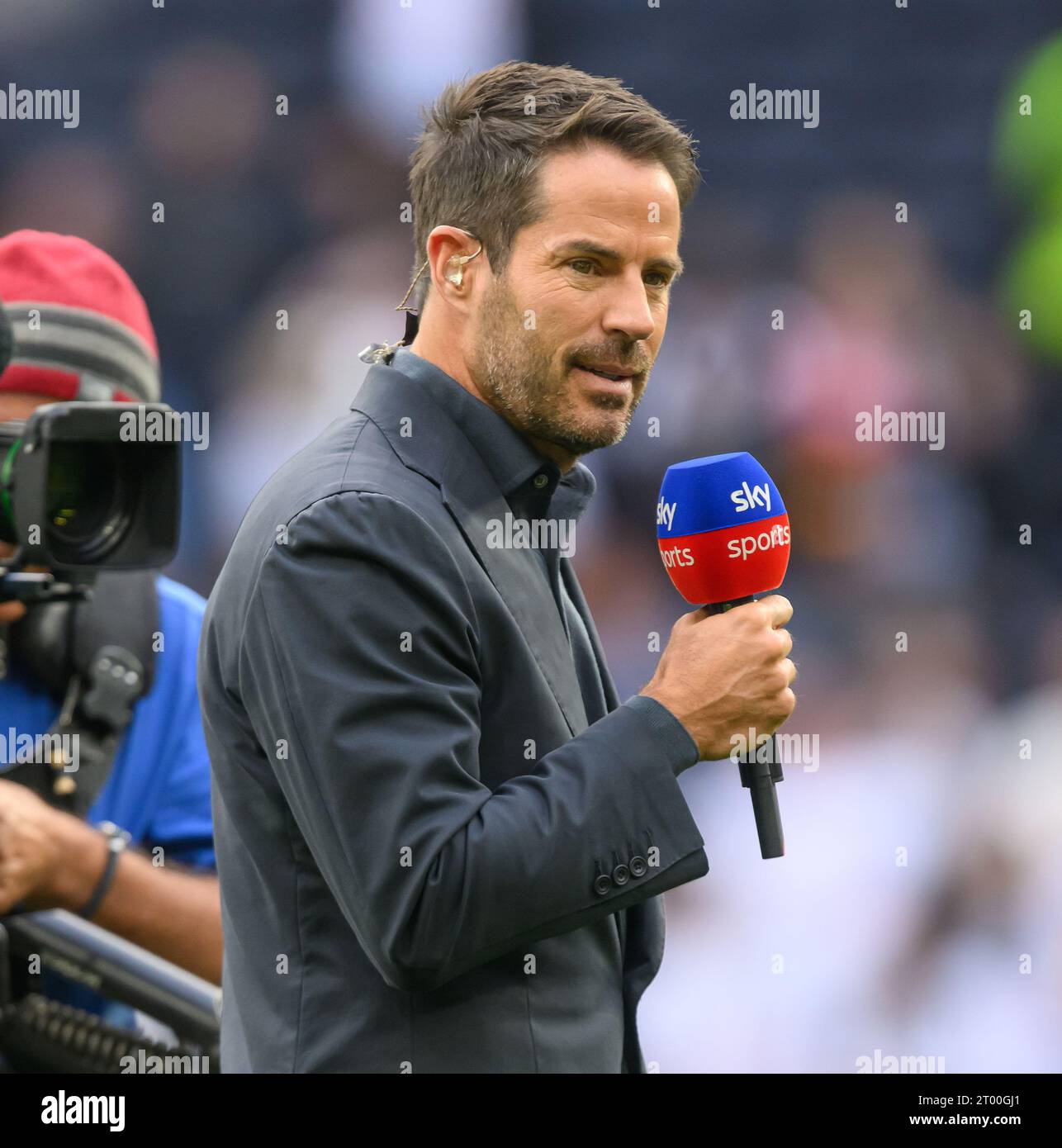 Londra, Regno Unito. 30 settembre 2023. 30 set 2023 - Tottenham Hotspur / Liverpool - Premier League - Tottenham Hotspur Stadium, pundit di calcio di Sky TV Jamie Redknapp foto: Mark Pain/Alamy Live News Foto Stock