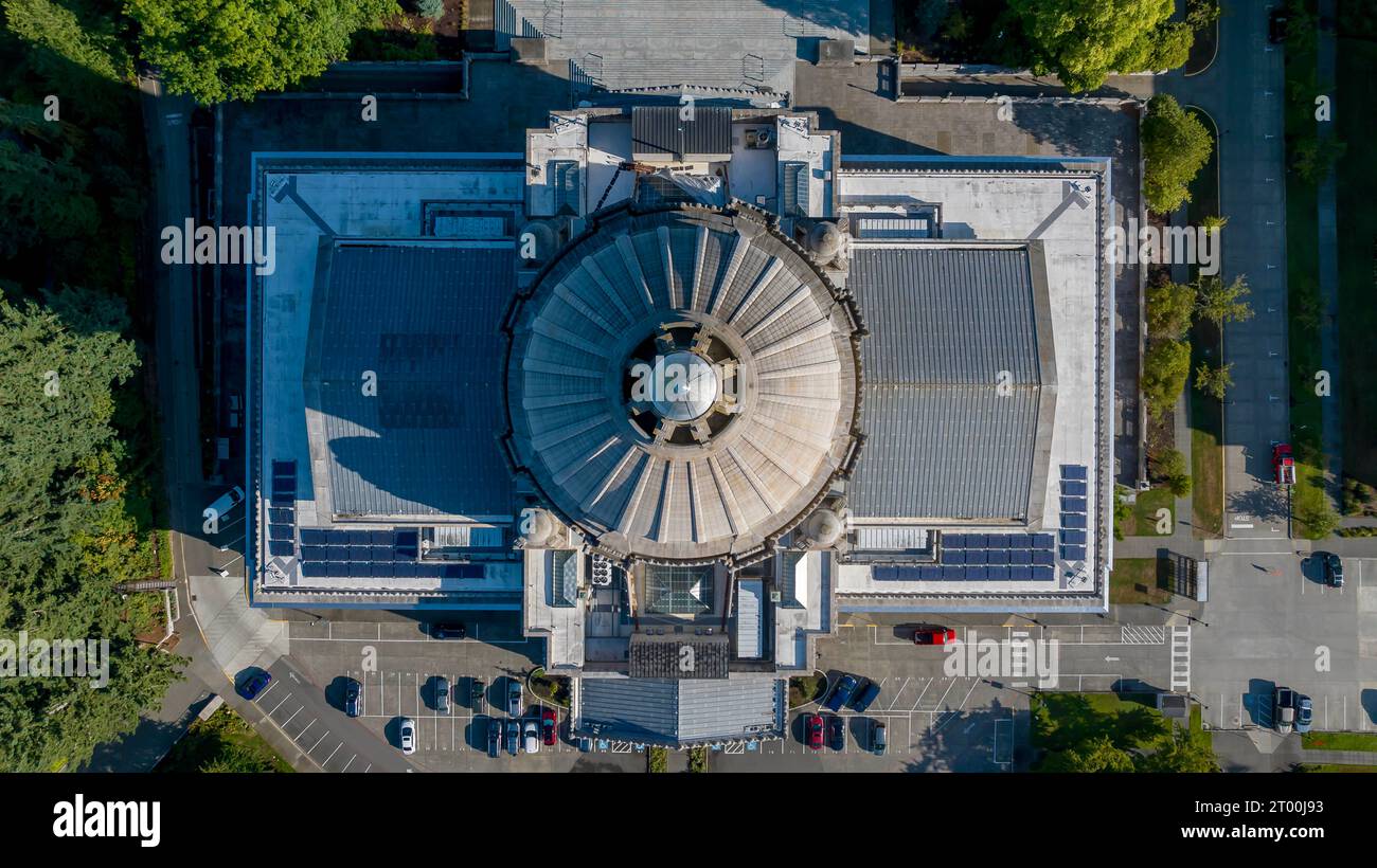 Vista aerea del Campidoglio dello Stato di Washington ad Olympia, Washington. Foto Stock