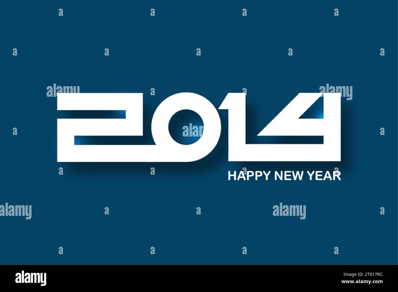 Numeri di carta tagliati per l'anno nuovo 2024. Biglietto d'auguri decorativo 2024 felice anno nuovo. Banner creativo natalizio, illustrazione vettoriale isolata in blu Illustrazione Vettoriale