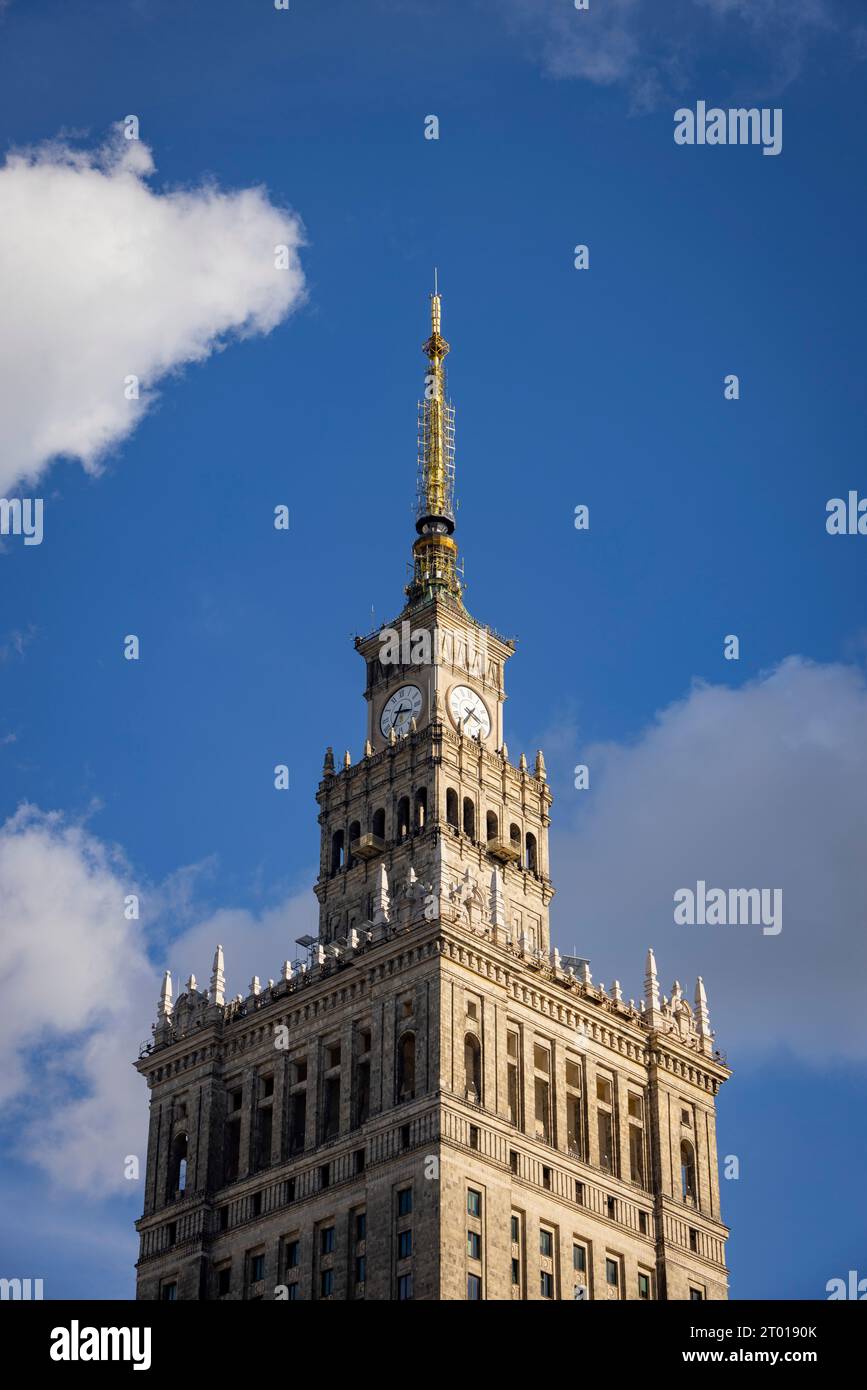 Il Palazzo della Cultura e della scienza, Varsavia, Polonia Foto Stock