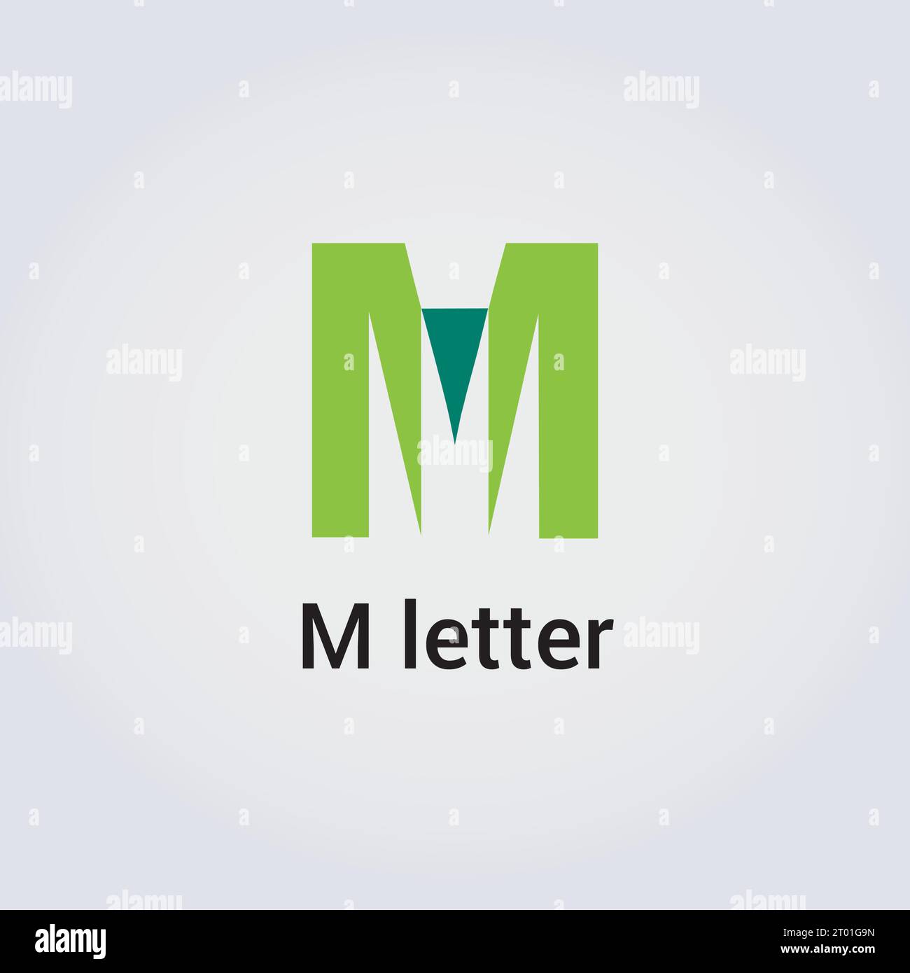 Icona M Letter Design Logo singolo isolato Brand identità aziendale vari colori modello modificabile monogramma vettoriale emblema illustrazione marchio Illustrazione Vettoriale