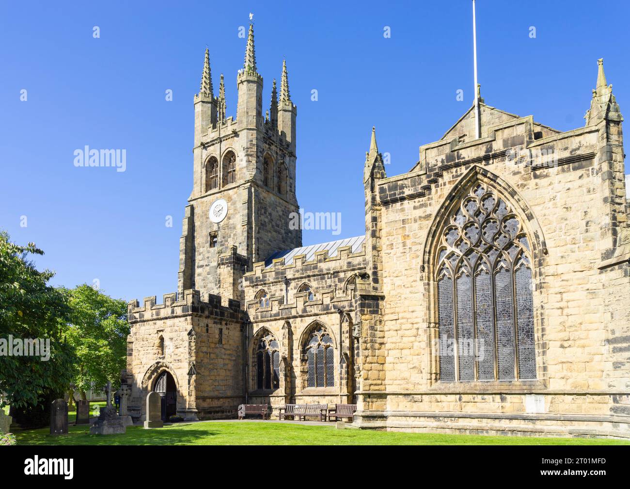 Tideswell St John the Baptist Church of England Church a Tideswell Derbyshire Dales Derbyshire Peak District National Park Derbyshire Inghilterra Regno Unito Foto Stock