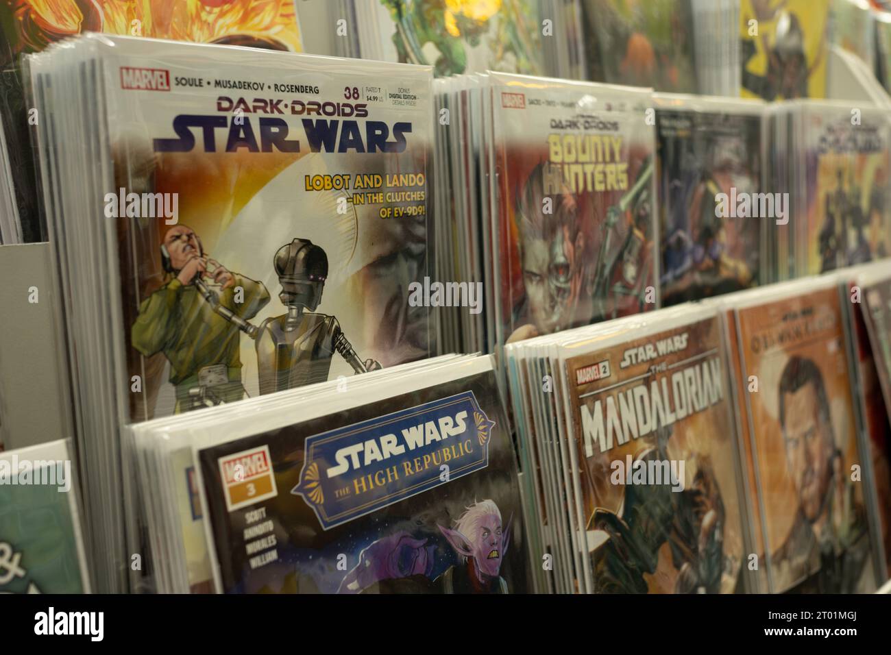 Fumetti Star Wars in vendita Foto Stock