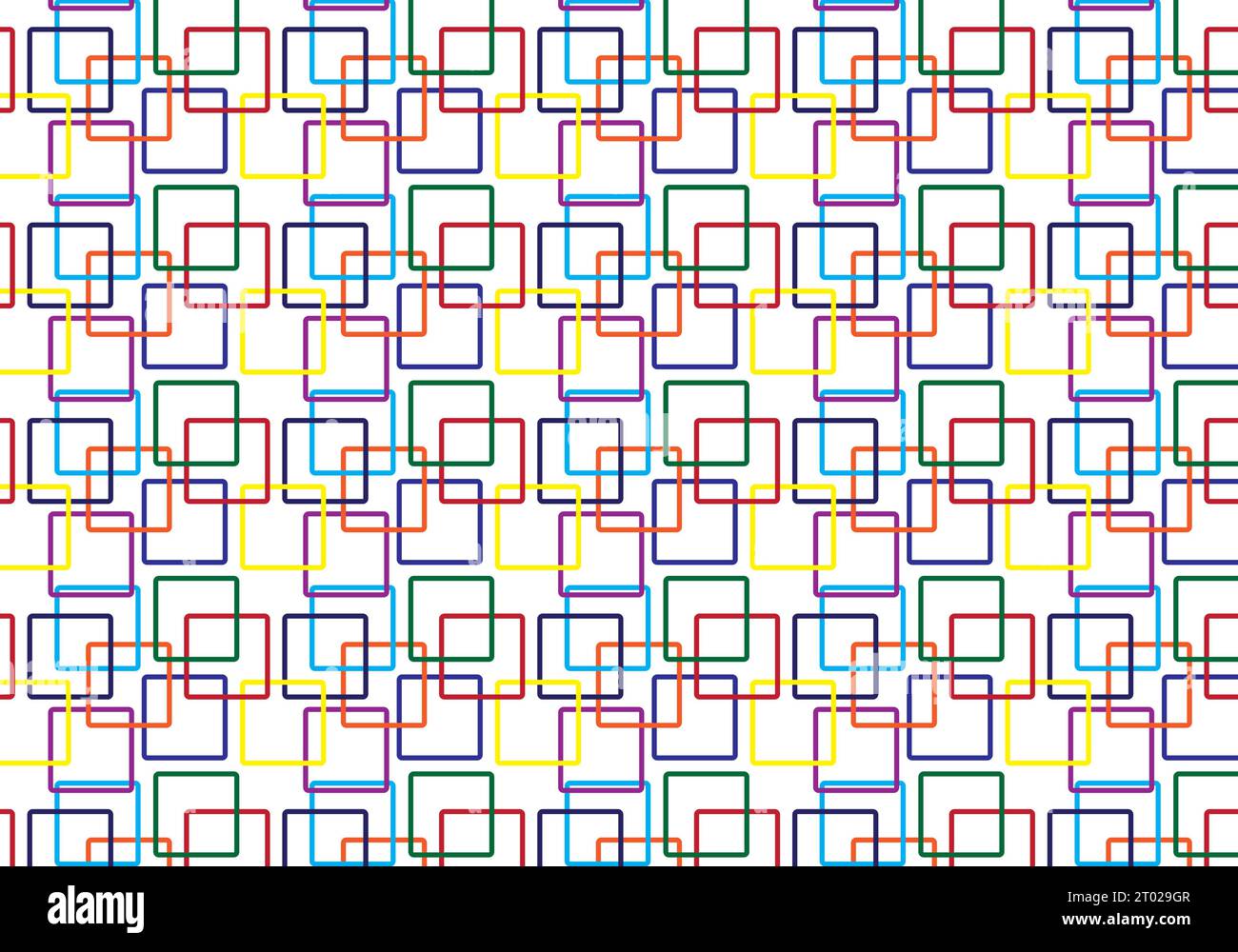 Motivo geometrico astratto senza cuciture con strisce, linee. Illustrazione vettoriale. sfondo vettore. Forma gialla, rossa, blu e verde del rettangolo arrotondato. Illustrazione Vettoriale