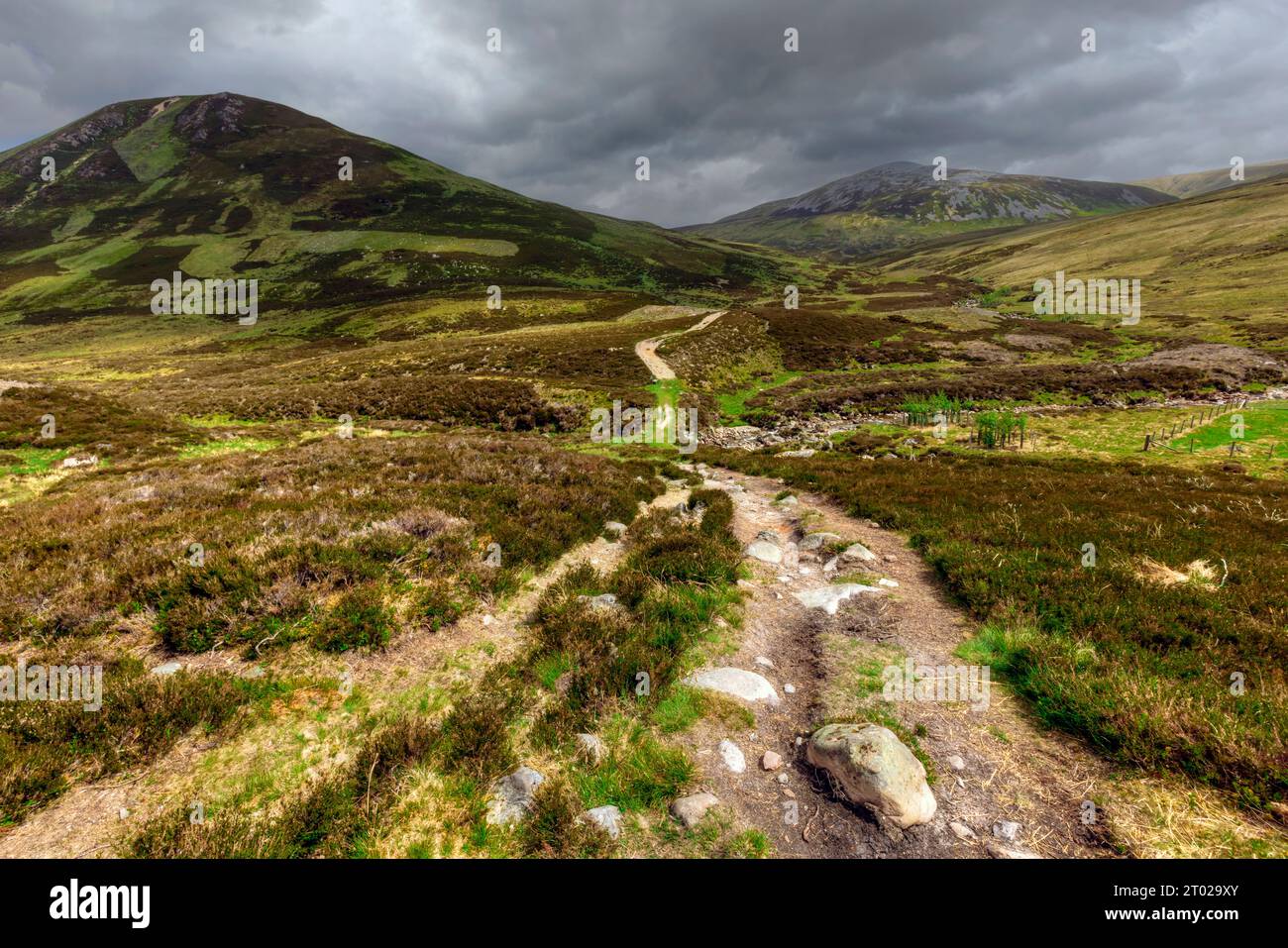 Highlands Scene vicino alla Old Military Road nel Cairngorms National Park, Scozia Foto Stock