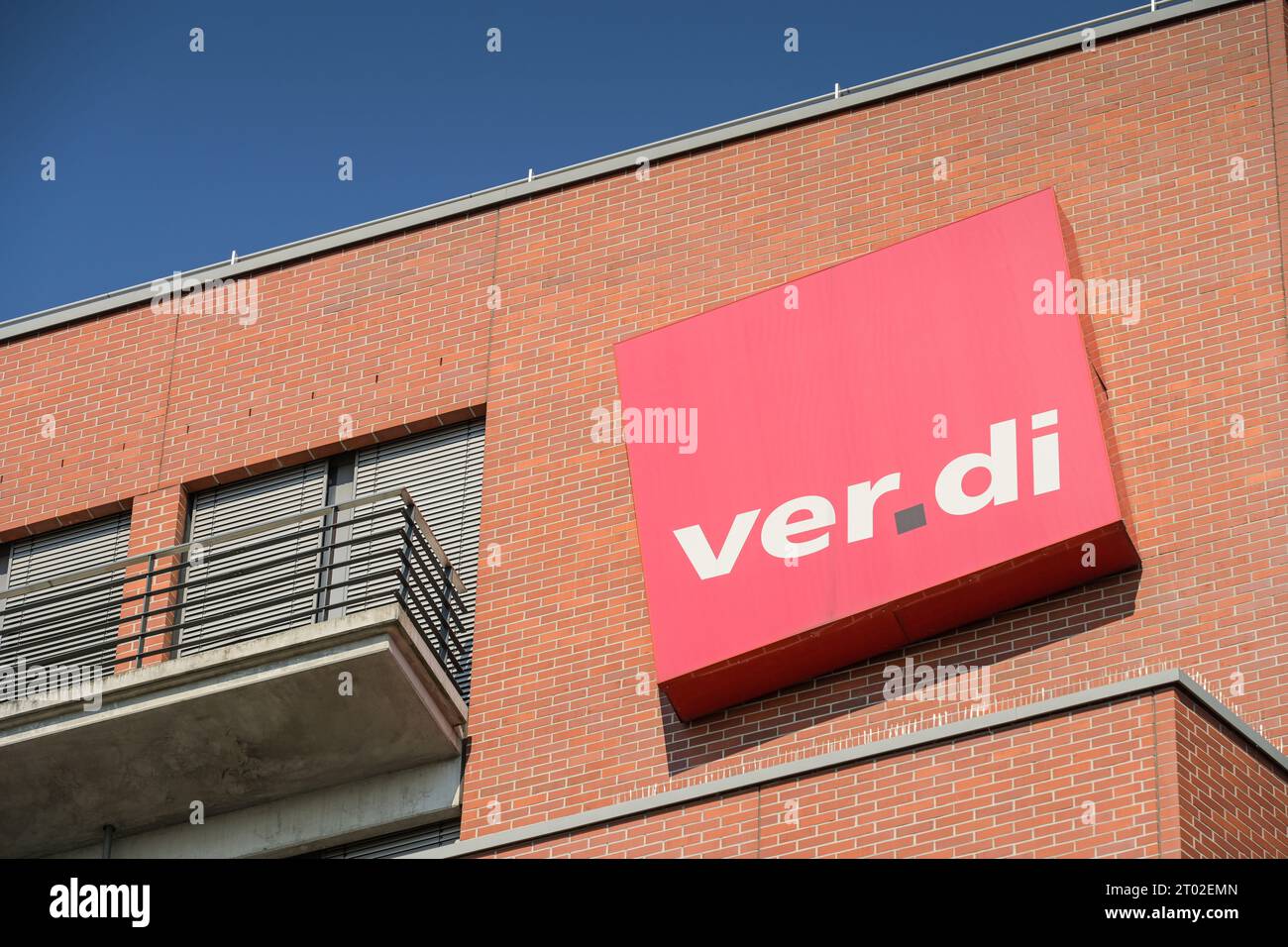 Ver.di-Bundesverwaltung, Paula-Thiede-Ufer 10, Köpenicker Straße, Kreuzberg, Friedrichshain-Kreuzberg, Berlin, Deutschland *** didascalia locale *** , Ber Foto Stock