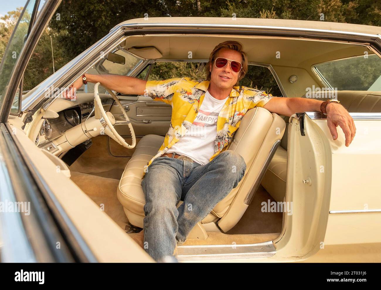 C'ERA UNA VOLTA ... A HOLLYWOOD 2019 Sony Pictures rilascia film con Brad Pitt Foto Stock