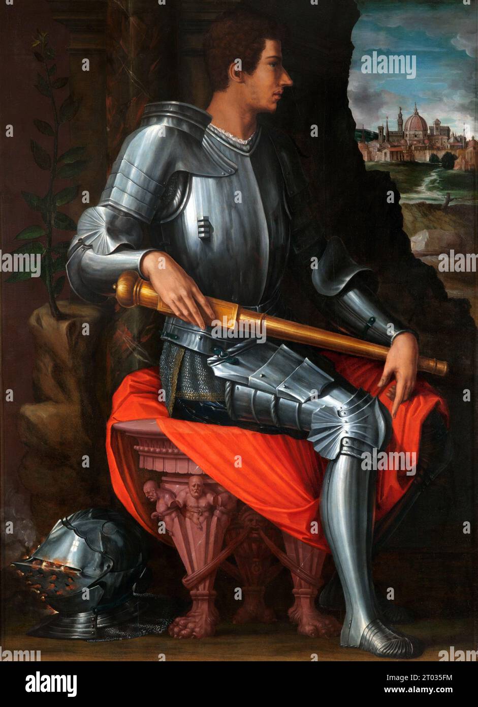 Alessandro de Medici a riposo, dipinto di Giorgio Vasari Foto Stock