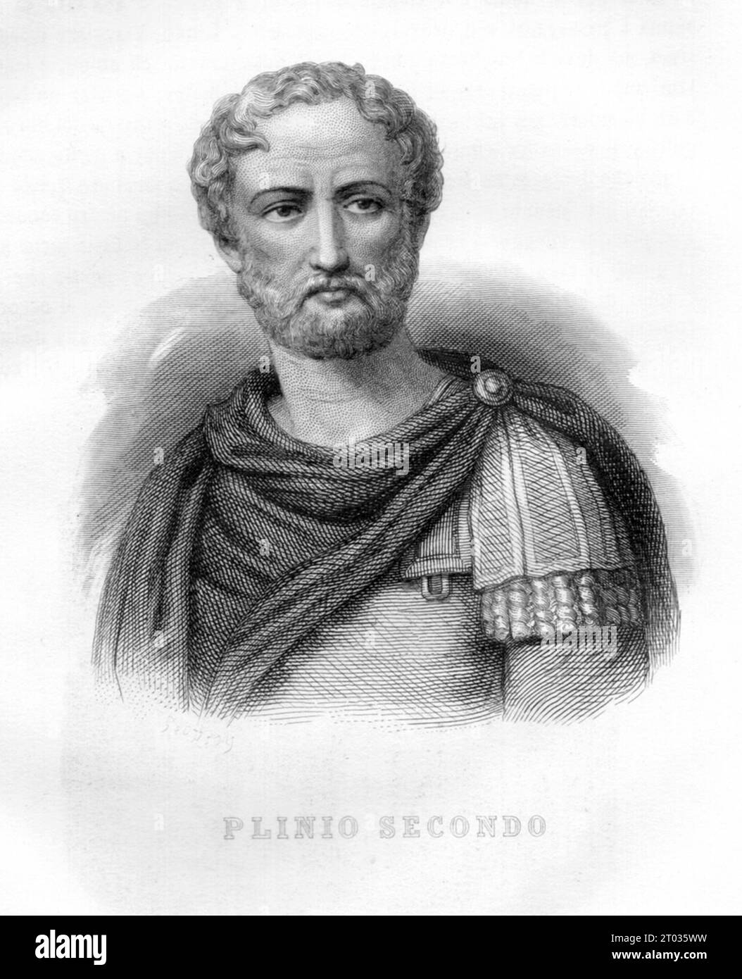 Gaius Plinius Secundus (23/24 d.C. - 79 d.C.), chiamato Plinio il Vecchio, autore e filosofo romano Foto Stock