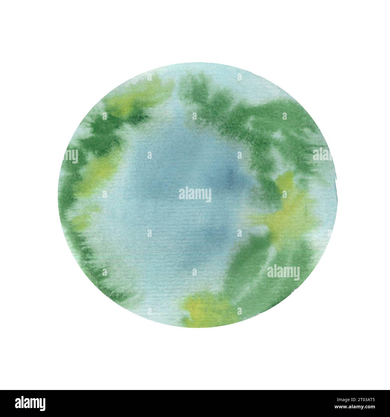 pianeti dipinti ad acquerello, pianeti del sistema solare, immagini isolate disegnate a mano Foto Stock