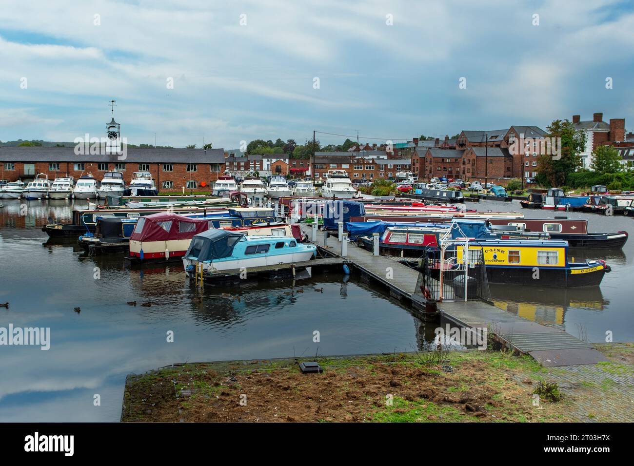 Canal Basin, Stourport-on-Severn, Worcestershire, Inghilterra Foto Stock