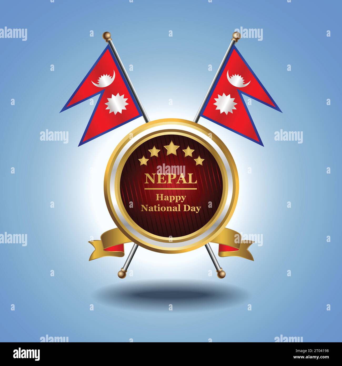 Piccola bandiera nazionale del Marocco su Circle con sfondo blu garadasi Illustrazione Vettoriale