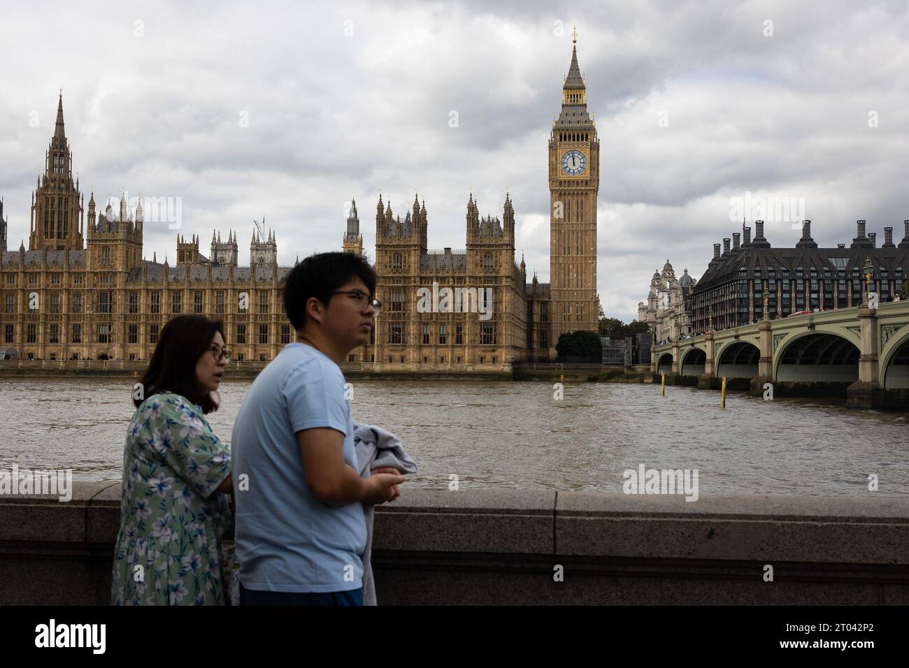 Londra, Regno Unito. 13 settembre 2023. Vista generale del Palazzo di Westminster a Londra. Un ricercatore del Parlamento britannico è stato arrestato in base all'Official Secrets Act, in relazione alle affermazioni che stava spiando per lo Stato cinese. (Foto di Tejas Sandhu/SOPA Images/Sipa USA) credito: SIPA USA/Alamy Live News Foto Stock