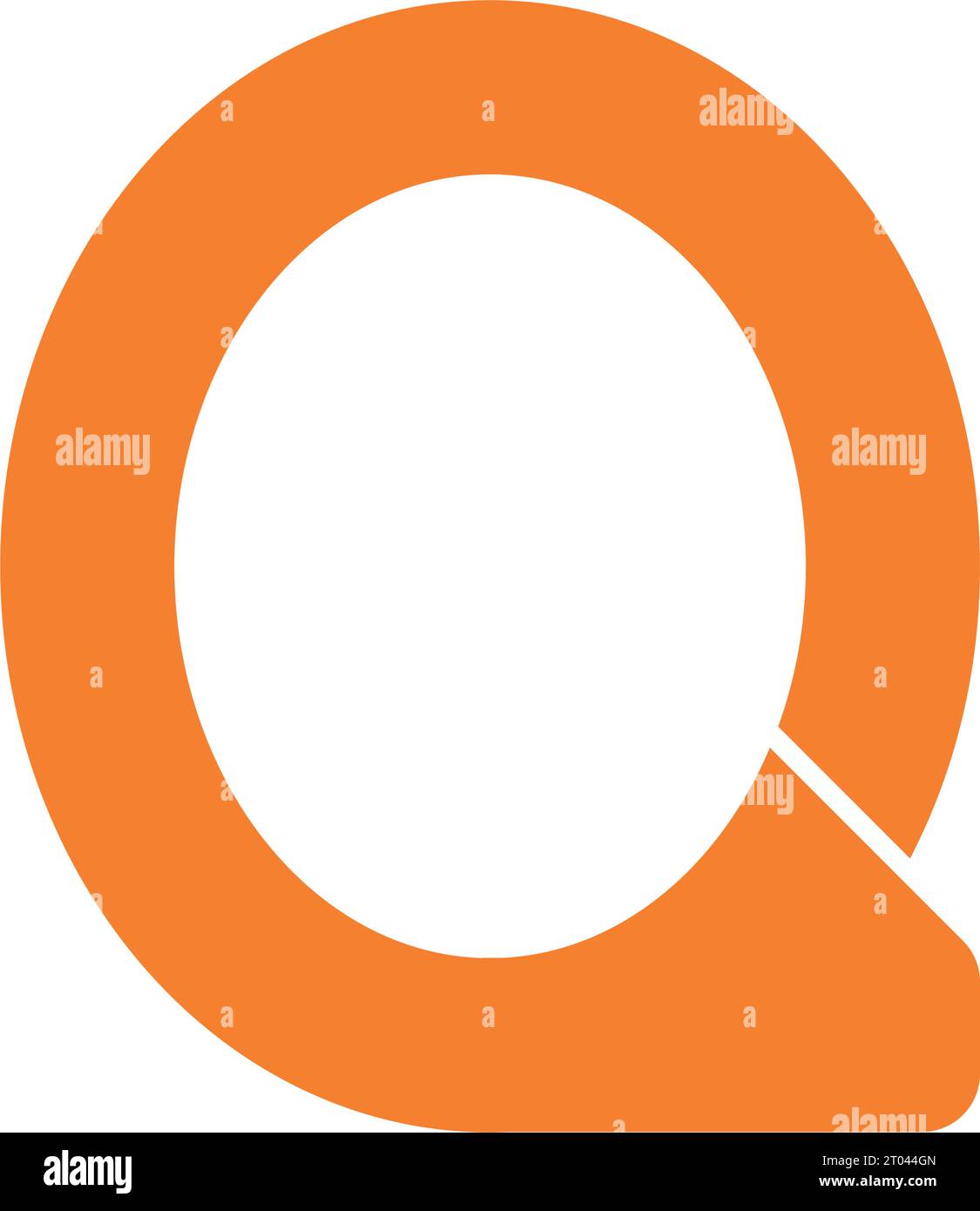 icona logo lettera q disegno illustrativo vettoriale Illustrazione Vettoriale