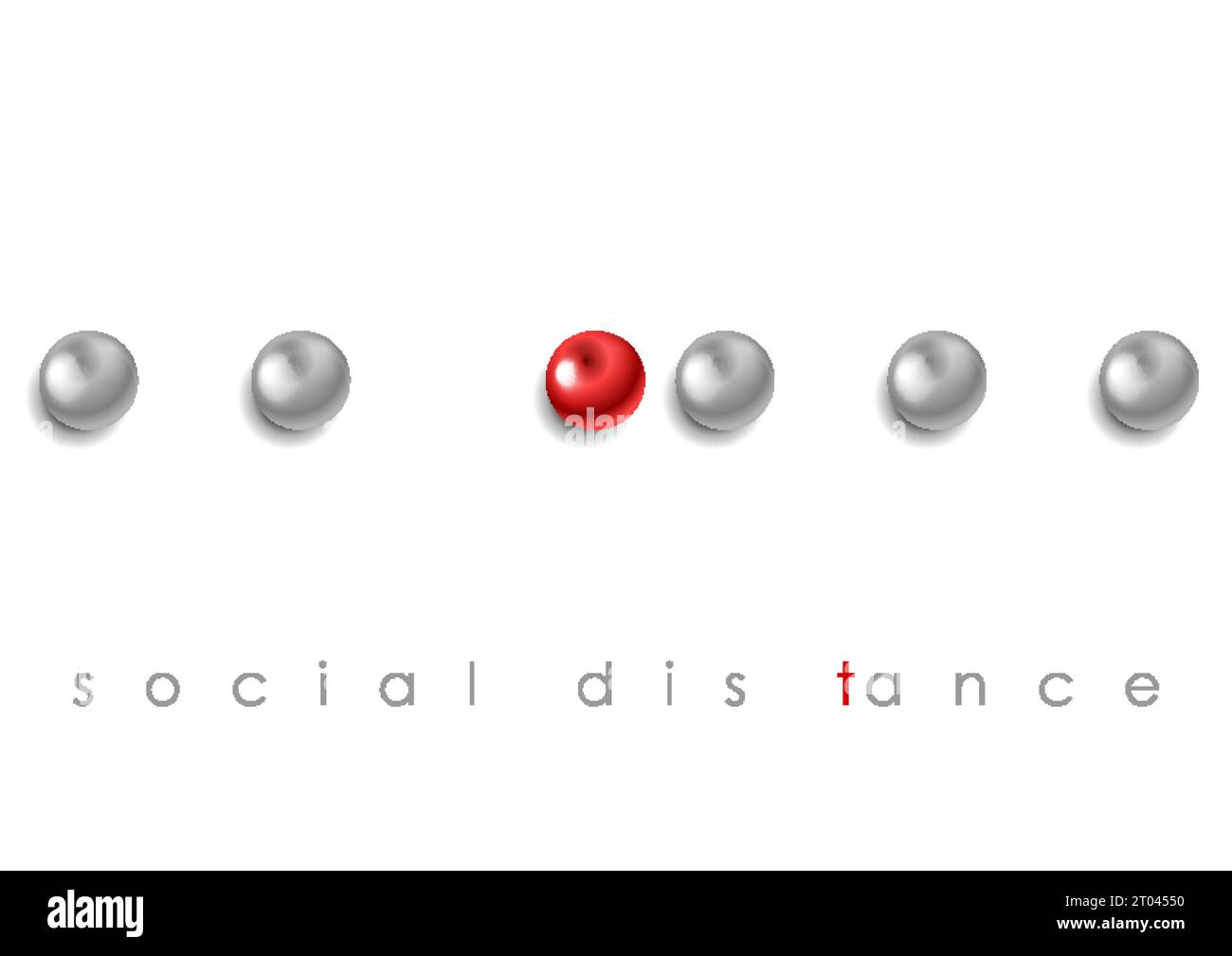 Sfondo concettuale astratto del vettore della distanza sociale Illustrazione Vettoriale