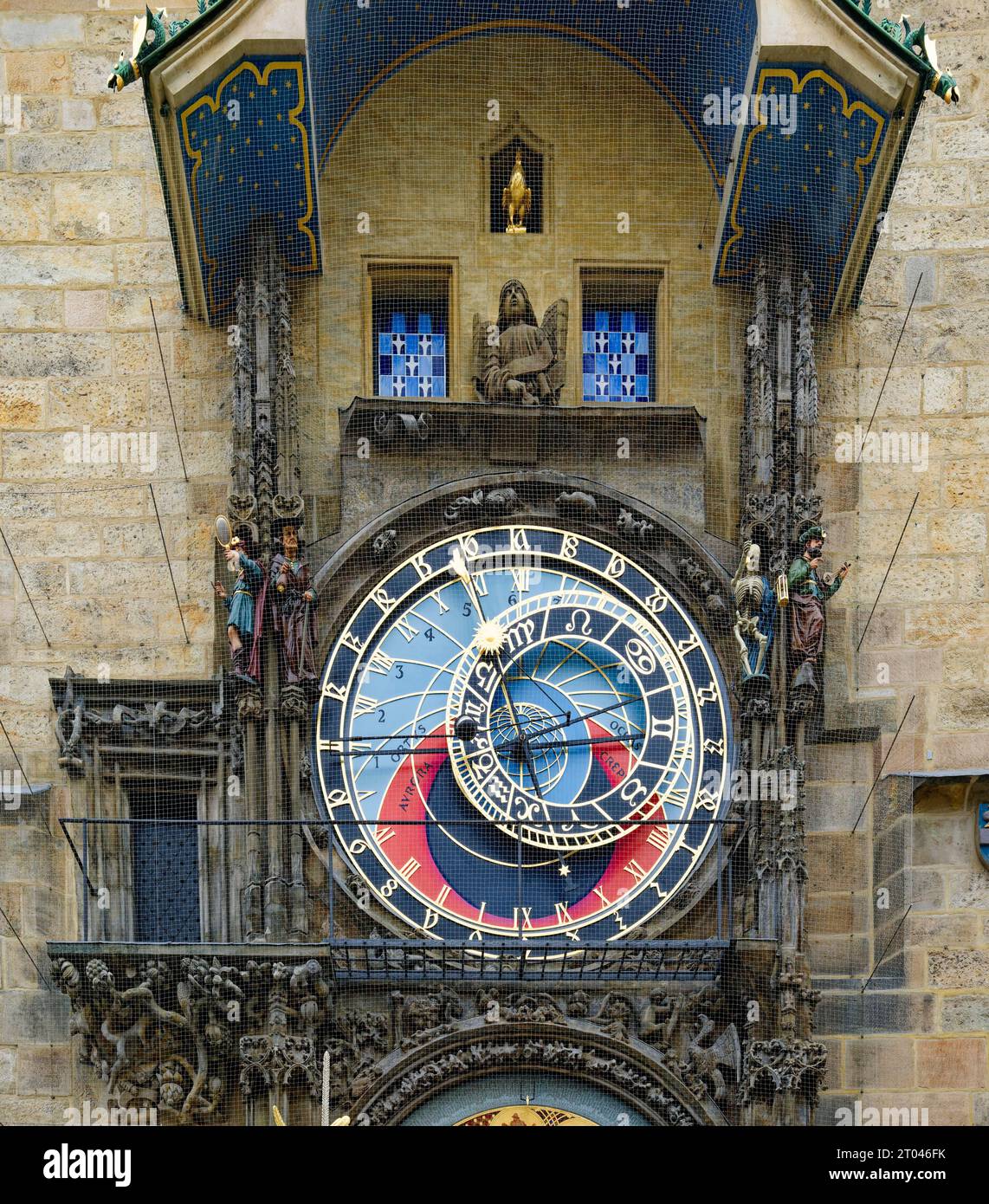 Orologio del Municipio di Praga, noto anche come Orologio degli Apostoli o Orologio Astronomico della città Vecchia, Praga, Repubblica Ceca Foto Stock