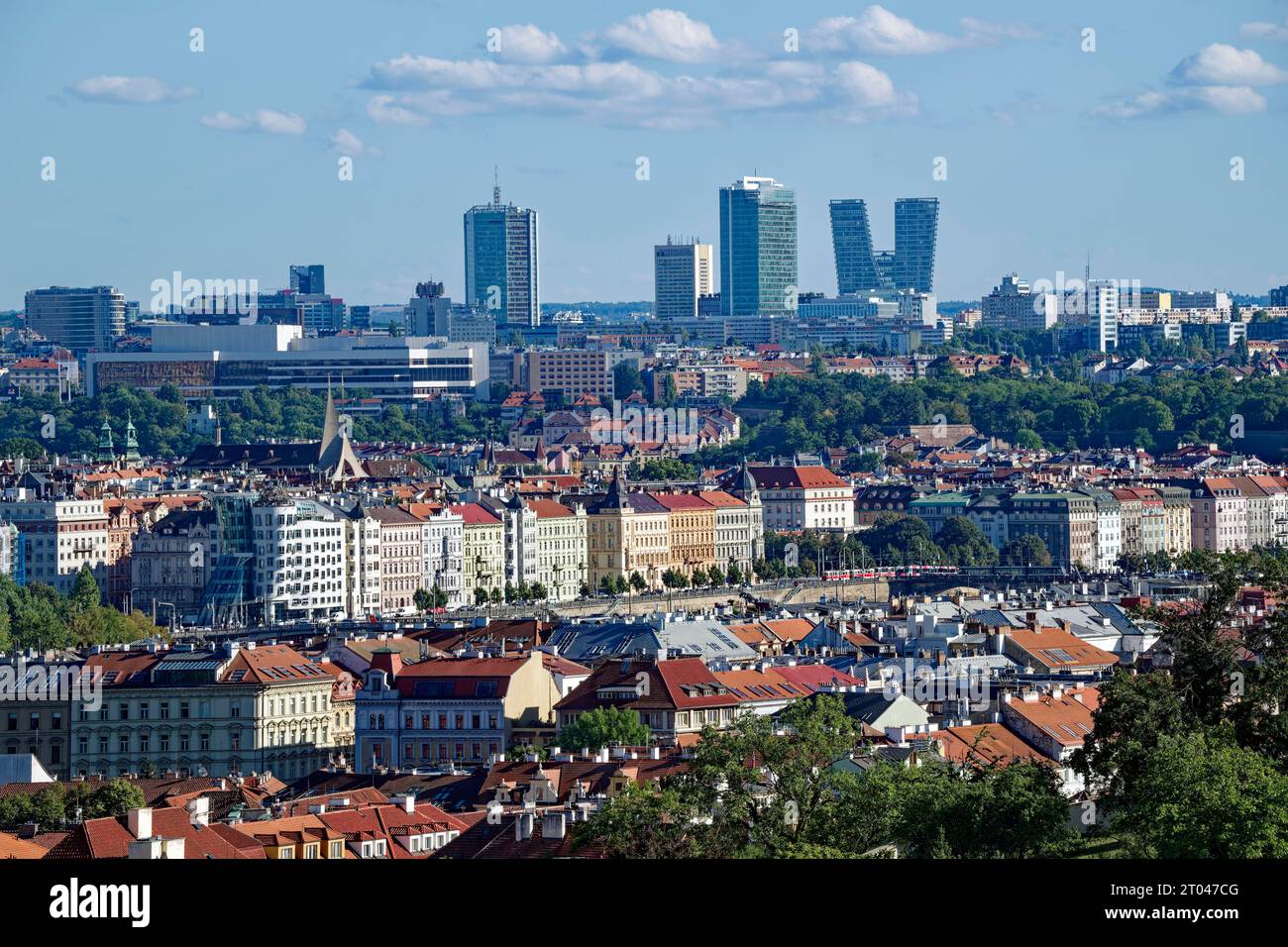 Vista su Praga, Praga, Repubblica Ceca Foto Stock