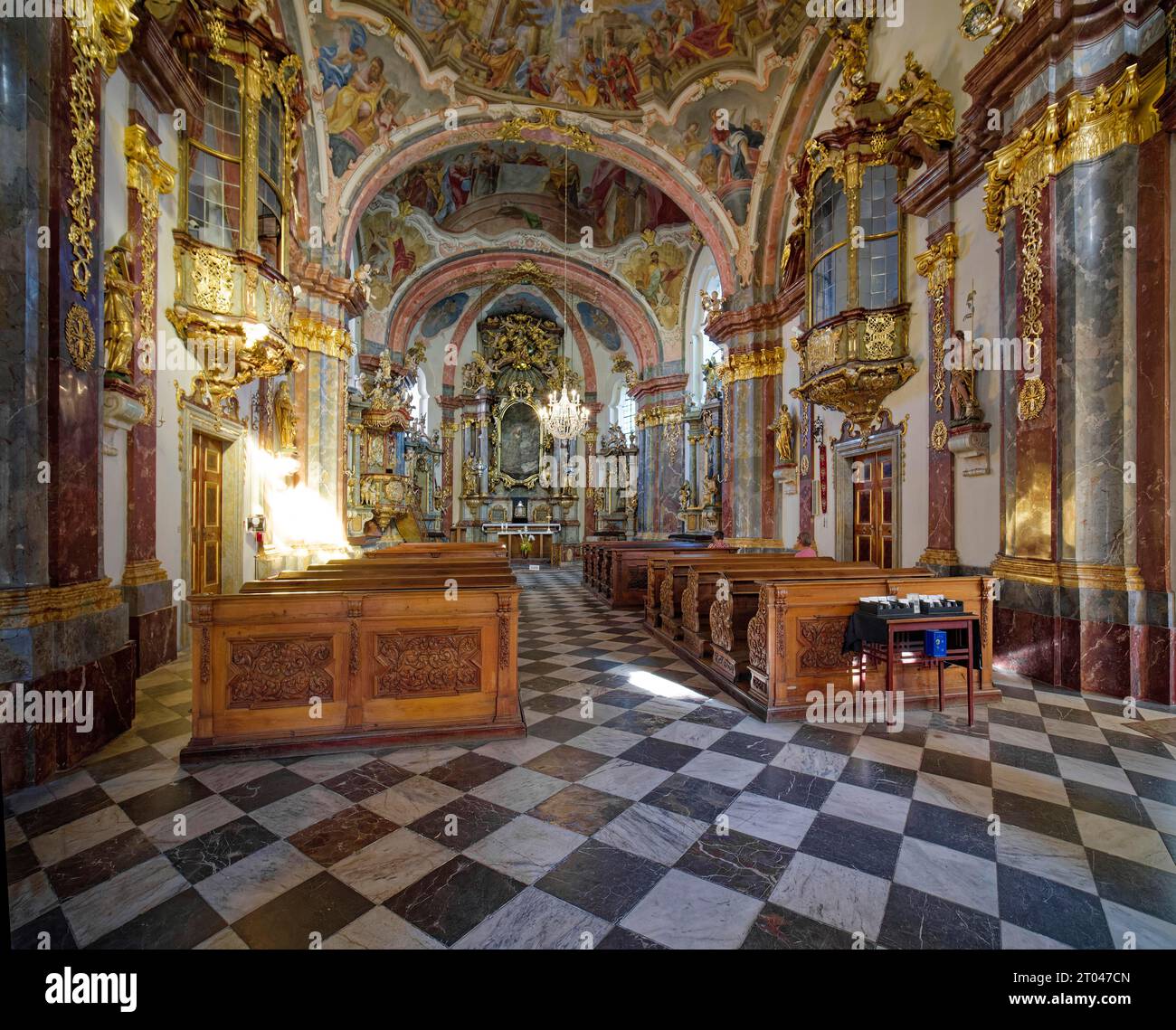 Chiesa della Natività di Cristo, sito di pellegrinaggio mariano Loreta, anche Loreto, foto interna, Praga, Repubblica Ceca Foto Stock