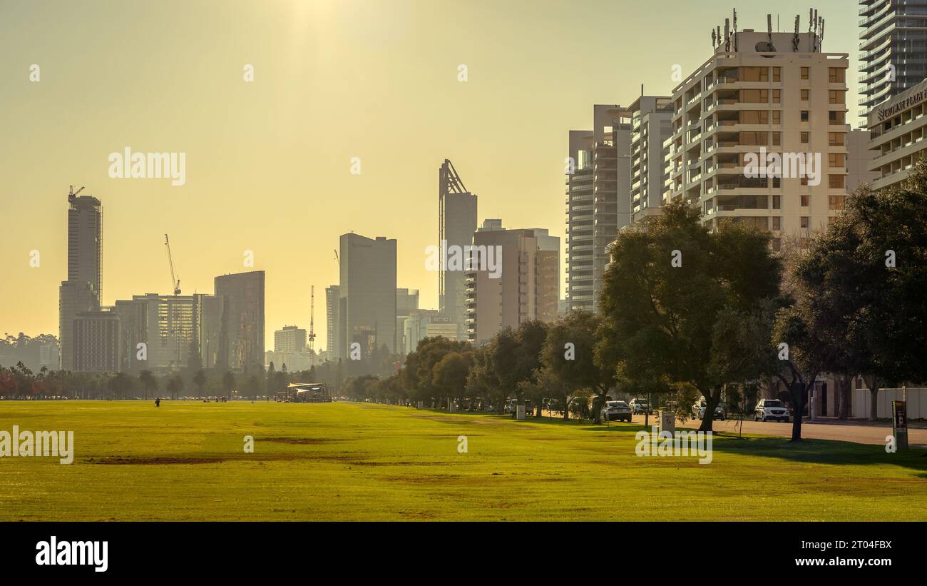 Perth, WA, Australia - Vista della città da Langley Park Foto Stock