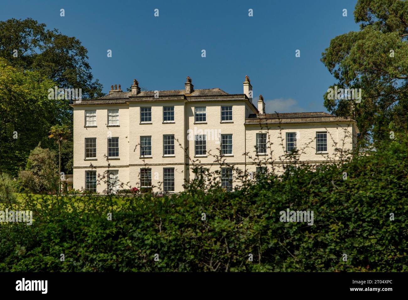 Heligan House in Lost Gardens of Heligan, St Austell, Cornovaglia, Inghilterra Foto Stock