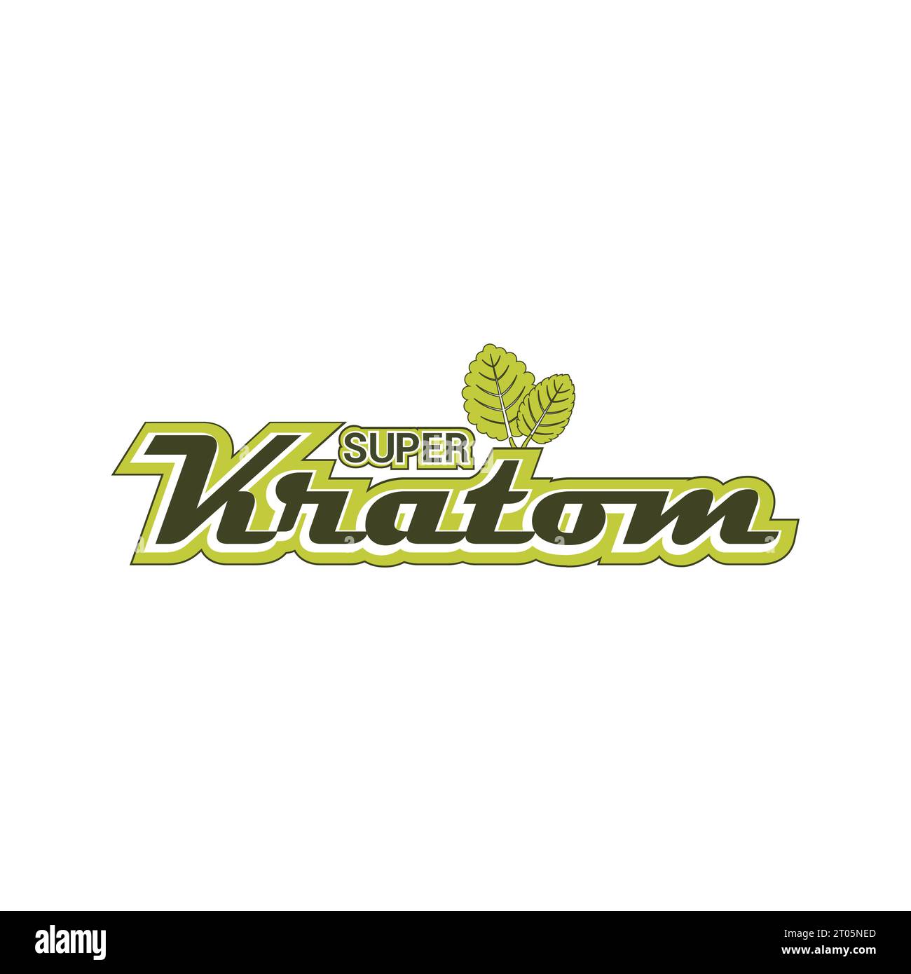 logo super kratom con design vettoriale Illustrazione Vettoriale