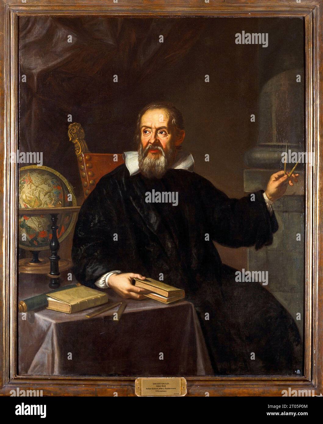 Galileo Galilei, 1564 - 1642, pittura ad olio di un pittore italiano del XIX secolo Foto Stock