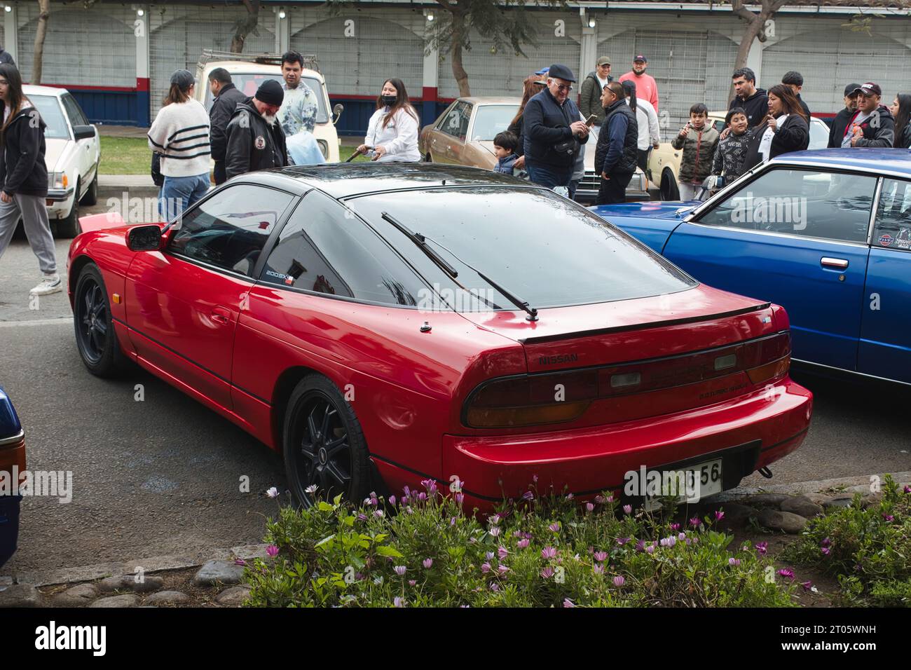 '92 Nissan silvia 200 sx coupé ad un salone di auto - Talagante, Cile - 1 ottobre 2023 Foto Stock