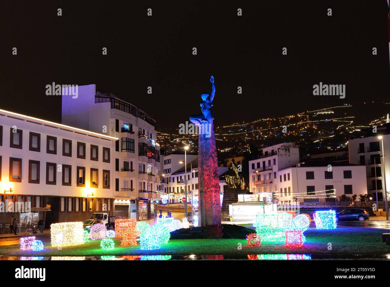 Viaggio sull'isola di Madeira e visite turistiche, giardini e piante, mare e tramonto Foto Stock