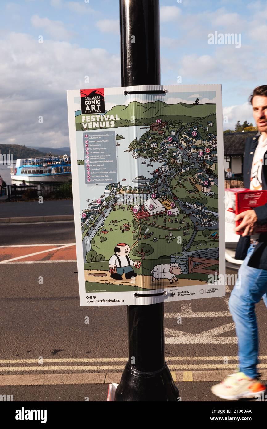 The Lakes International Comic Art Festival 29 settembre - 1 ottobre Bowness su Windermere Cumbria UK Lakeside Comics Marketplace Foto Stock