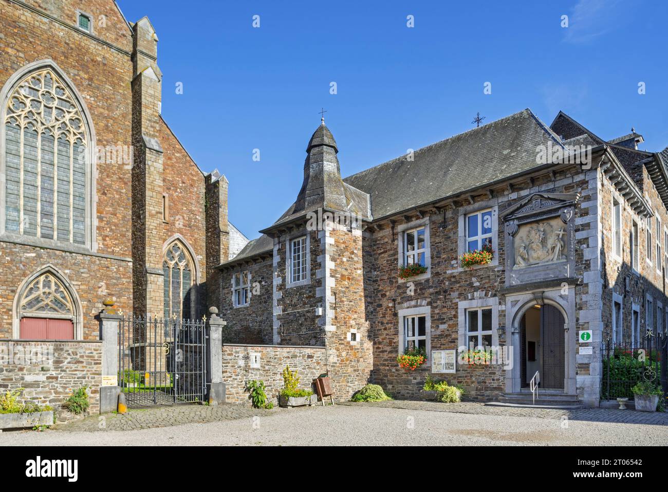 Abbazia di Val-Dieu, ex monastero cistercense nella valle di Berwinne vicino Aubel, Pays de Herve, provincia di Liegi, Vallonia, Belgio Foto Stock