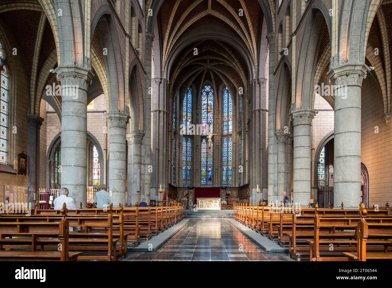 Abbazia di Val-Dieu, ex monastero cistercense nella valle di Berwinne vicino Aubel, Pays de Herve, provincia di Liegi, Vallonia, Belgio Foto Stock
