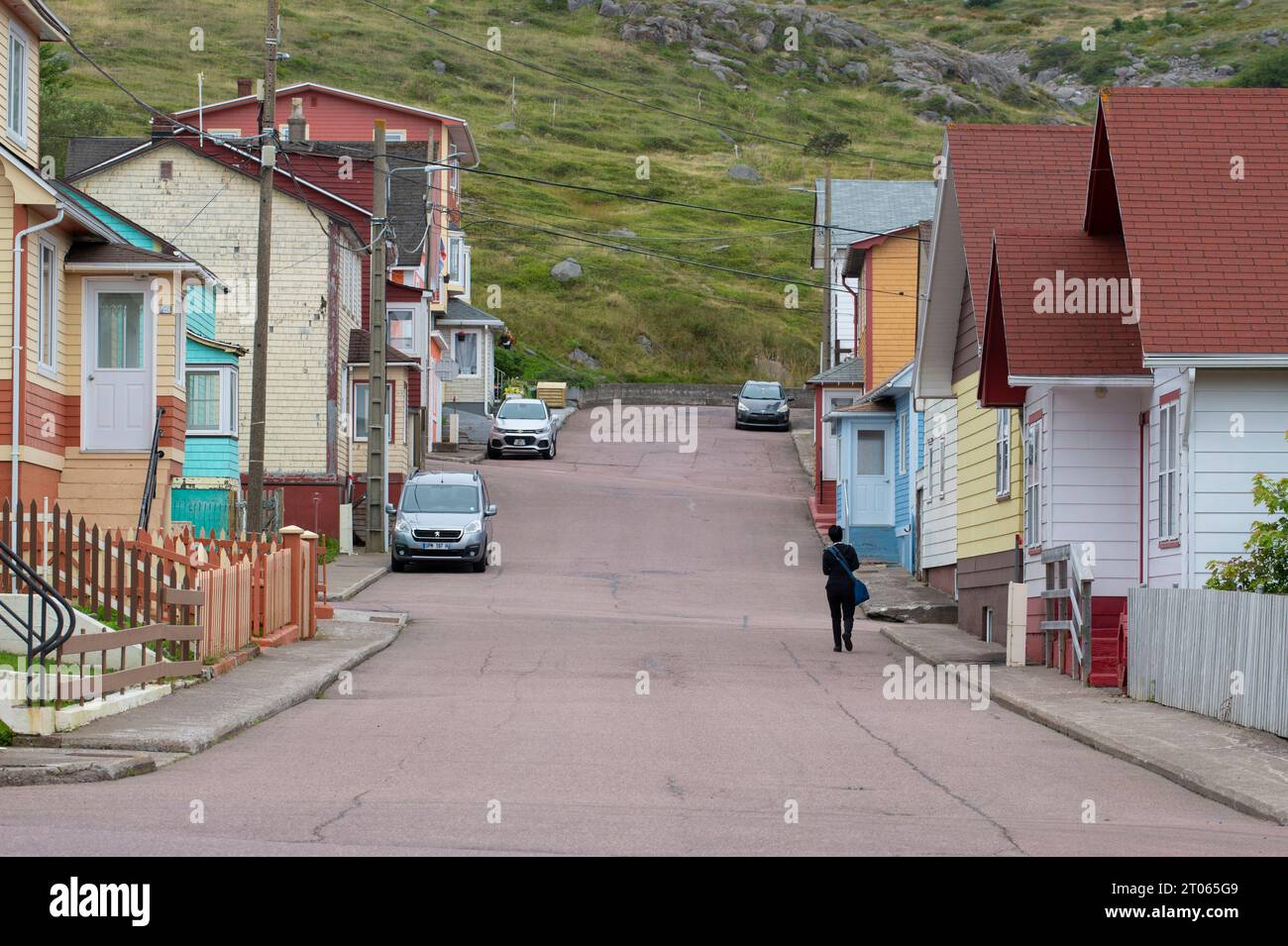 rue Marcel Bonin, St Pierre, Francia Foto Stock