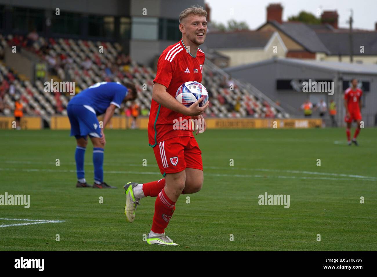 Josh Thomas #9, Wales Football Foto Stock Josh Thomas #9, Wales Football Foto Stock