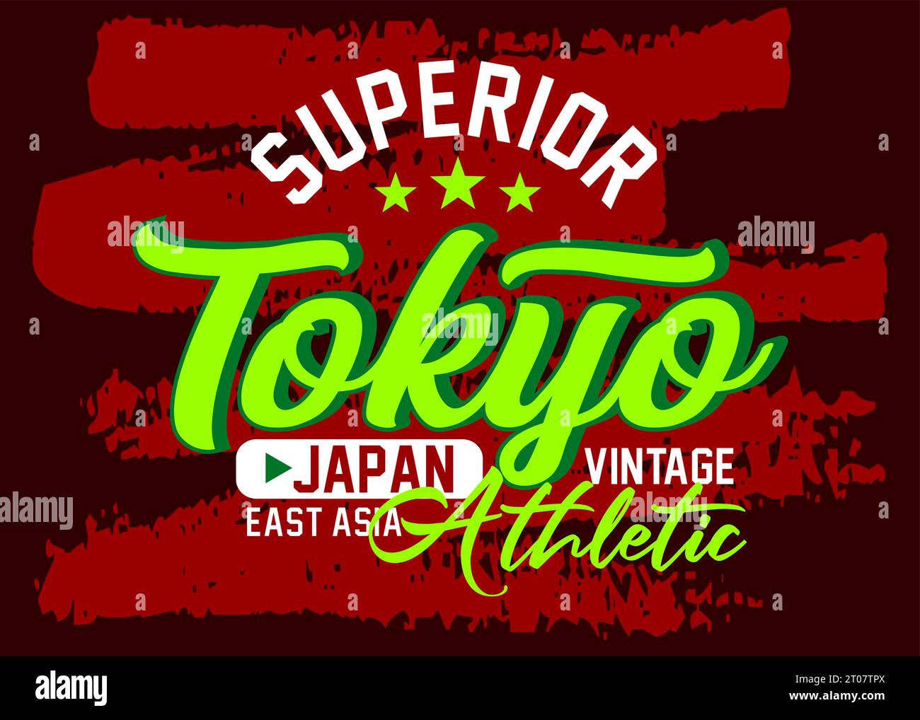 Tokyo Japan East asia carattere urbano vintage college, tipografia, per t-shirt, poster, etichette, ecc.. Illustrazione Vettoriale