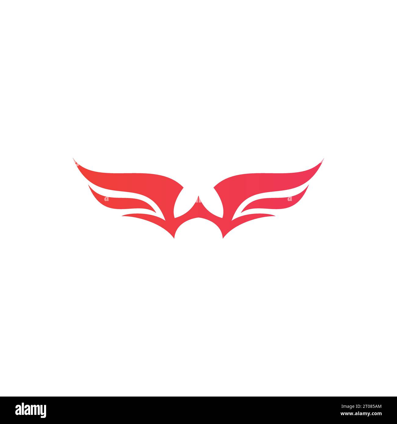 Logo W Wings. Icona Fly Illustrazione Vettoriale