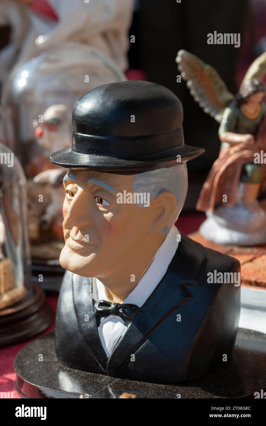 Statua dell'attore italiano Toto', pseudonimo di Antonio de Curtis Foto Stock