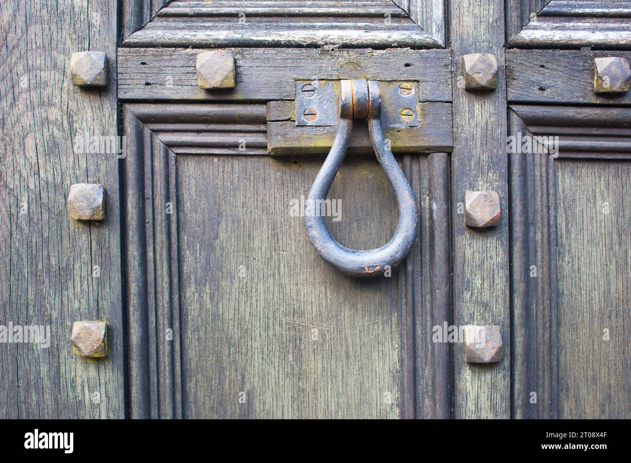 Battente pesante alla porta di ferro, John Gollop Foto Stock