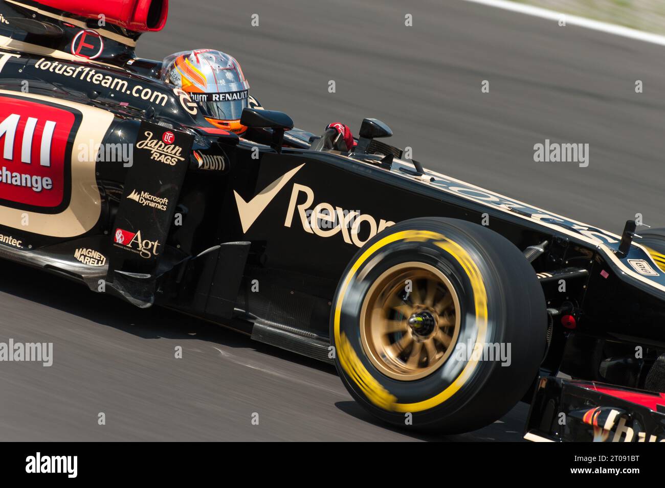 Romain Grosjean Lotus F1 Team Aktion Formel 1 Grand Prix von Deutschland auf dem Nürburgring, Deutschland AM 06.07.2013 Foto Stock